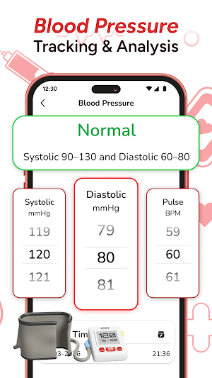 Blood Sugar BP & Heart Monitor Screenshot 1