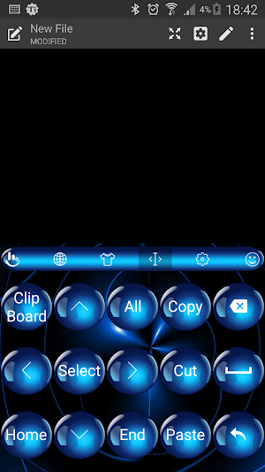 Keyboard Theme Spheres Blue Screenshot 2