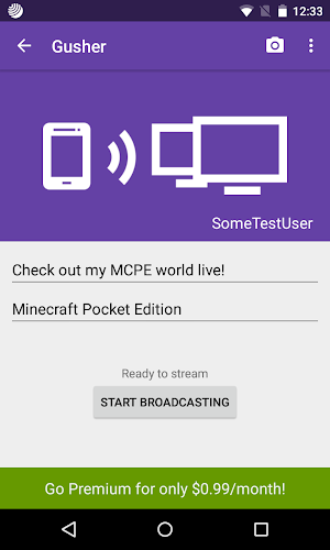 Gusher - Screen Broadcaster Screenshot 0