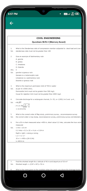 SSC JE Civil Mechanical Papers Screenshot 3