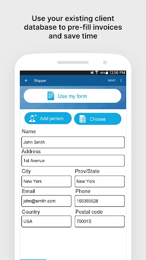 Bill of lading Screenshot 1