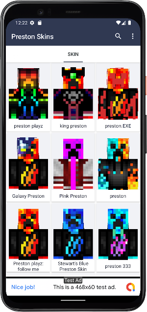 Preston Skins for Minecraft Screenshot 0
