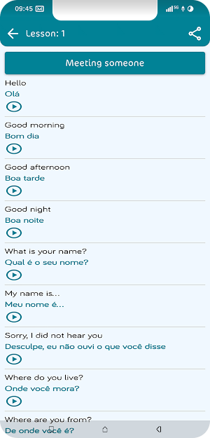 Learn Portuguese: Speak Fast Screenshot 1