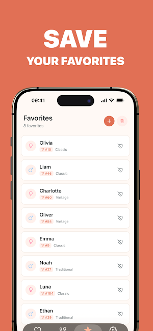 Namio - Baby Name Matcher Screenshot 3