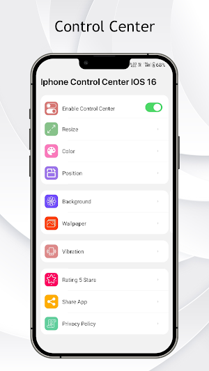 Control Center Simple iOS 16 Screenshot 1