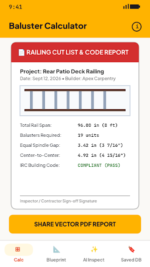 Baluster & Stair Calc Screenshot 3