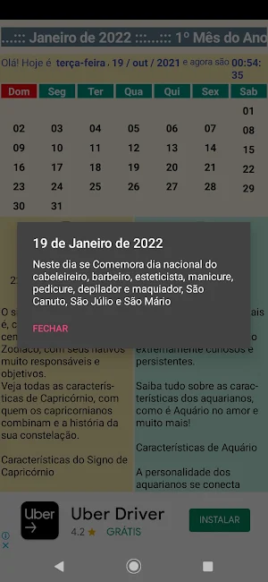 Calendário Comemorativo Screenshot 3