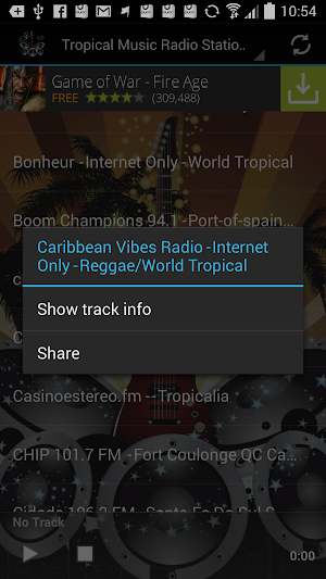 Tropical Music Radio Stations Screenshot 1