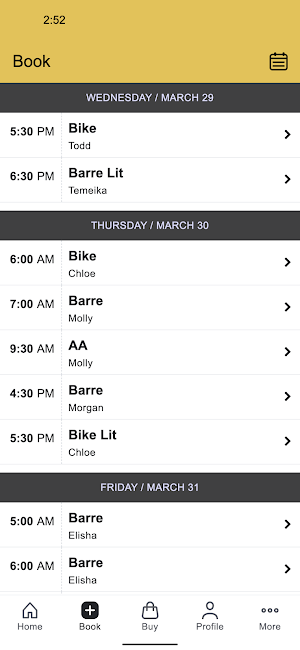 Barre & Bike Screenshot 1