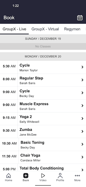 Bluewater Fitness App Screenshot 1