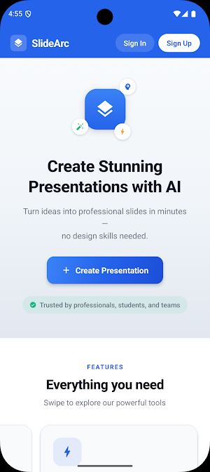 SlideArc: AI Slide Generator Screenshot 1