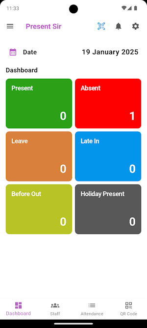 PresentSir: Staff Attend App Screenshot 0