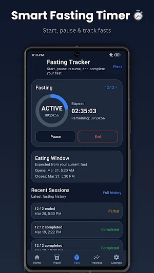 HydroFast: Water & Fasting Screenshot 2