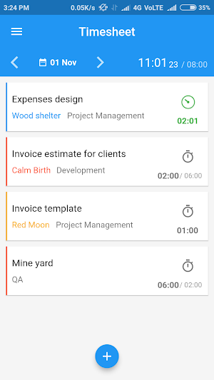 Output Time - Time Tracker Screenshot 0
