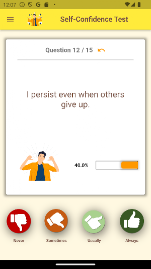 Self-Confidence Test Screenshot 2