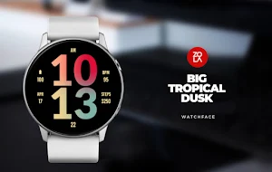 Big Tropical Dusk Watch Face Screenshot 0