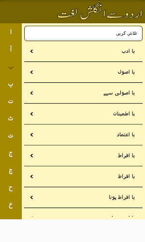 Urdu to English Dictionary Screenshot 3