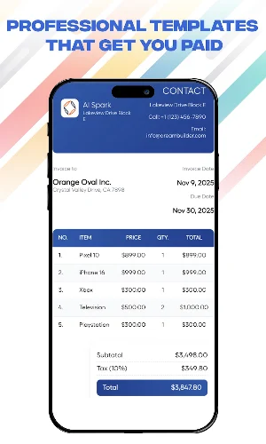 Invoice Maker: Invoice Send Screenshot 0
