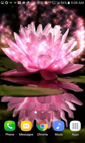 Magical Pink Flower LWP Screenshot 1