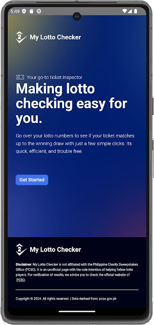 My Lotto Checker Screenshot 0