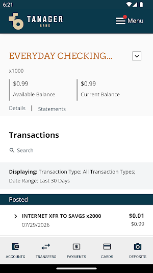 Tanager Bank Screenshot 3