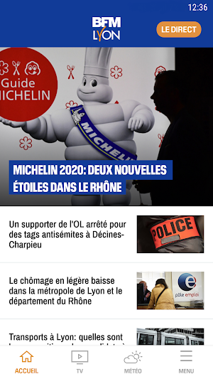 BFM Lyon : Actu, Sport, Météo,Trafic à Lyon Screenshot 0