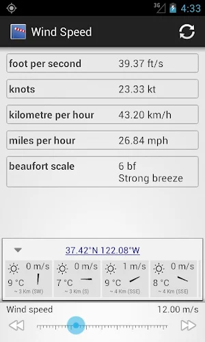 Wind speed converter Screenshot 0