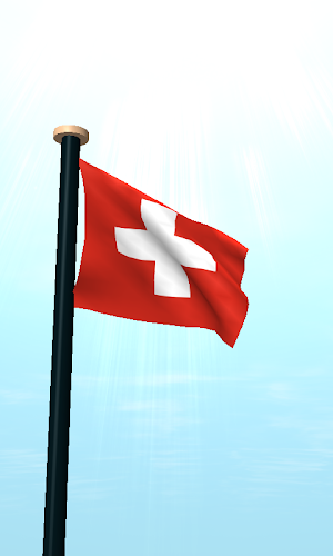 Switzerland Flag 3D Wallpaper Screenshot 1