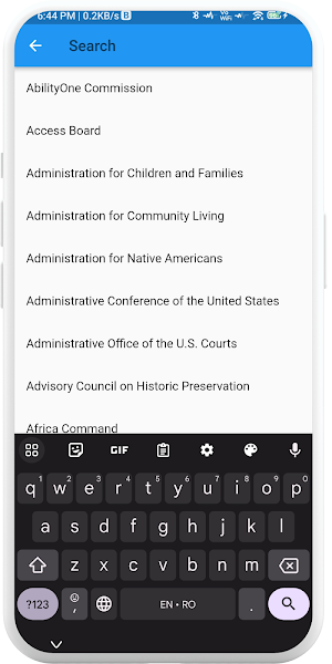 USAgencies A-Z Screenshot 3