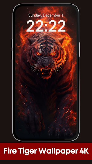 Fire Tiger Wallpaper 4K Screenshot 0