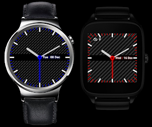 Carbon Fiber Dark Watch Face Screenshot 0