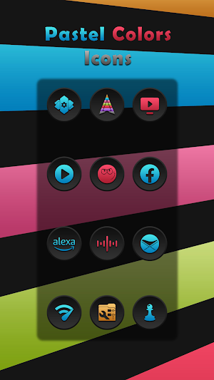 Pastel Colors On Gray Icons Screenshot 3