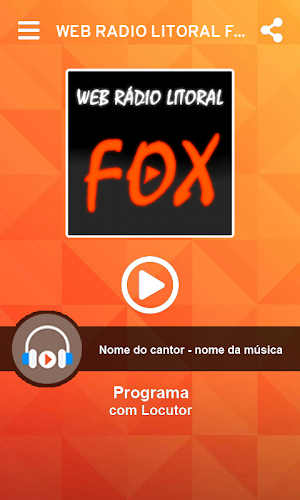 Web Rádio Litoral Fox Player Screenshot 1