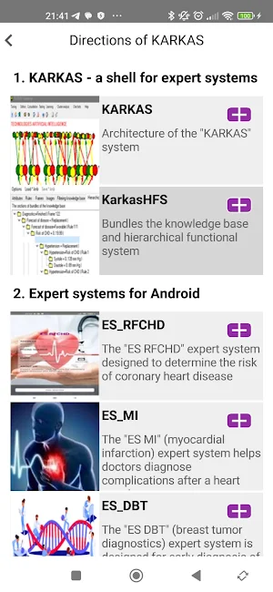 Expert system: HEPATITIS Screenshot 1