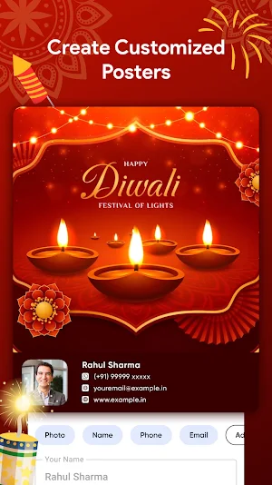 Diwali Poster Maker & Wishes Screenshot 2