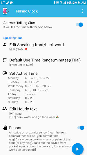 Speaking Clock-Driving Sleep Sensor PowerKey Alarm Screenshot 0