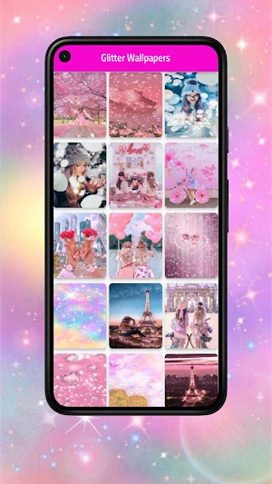 pink glitter background GIF Screenshot 0