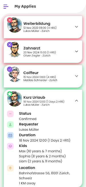 Babysitter-App Screenshot 2