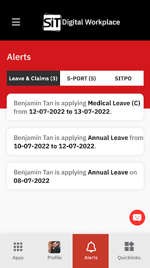 SIT Digital Workplace Screenshot 2