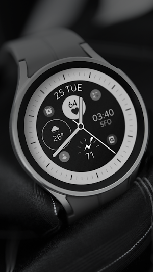 Simple Beige Analog Watch Face Screenshot 3