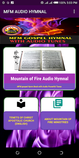 Mountain of Fire Audio Hymnal Screenshot 1