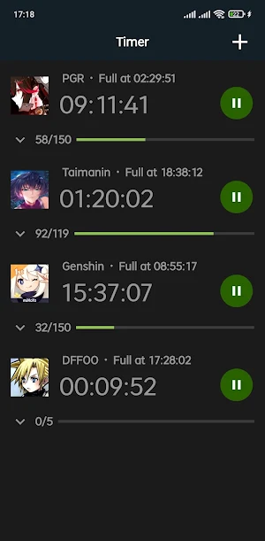 Game Stamina Timer Screenshot 0