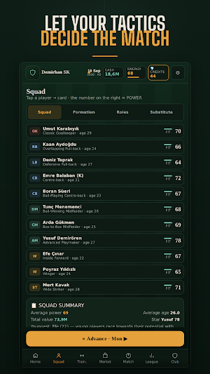 Manager's Notebook: Football Screenshot 1