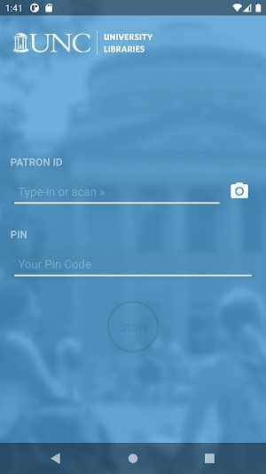 UNC Libraries Self-Checkout Screenshot 1