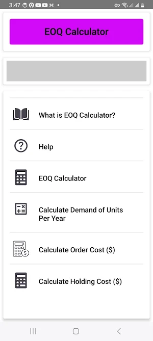 EOQ Calculator Screenshot 0