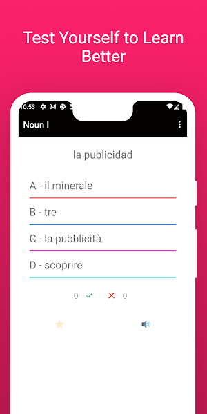Practice Italian Spanish Words Screenshot 3