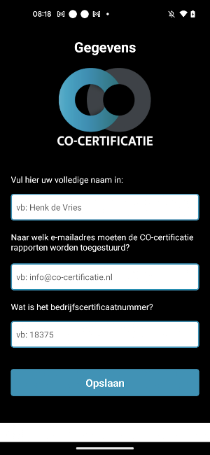 CO-Certificatie Screenshot 0