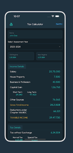 TaxWhiz: Income Tax Calculator Screenshot 2