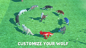 🐺 Wolf vs 🐯 Tiger Simulator: Wild Family Animals Screenshot 1