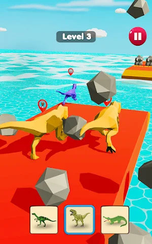 Wild Dino Transform Smash Rush Run 3D Screenshot 2